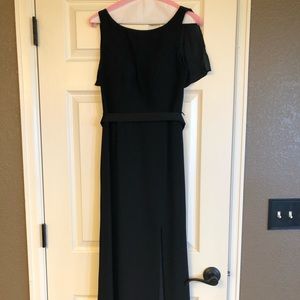 Vera Wang black long evening dress.